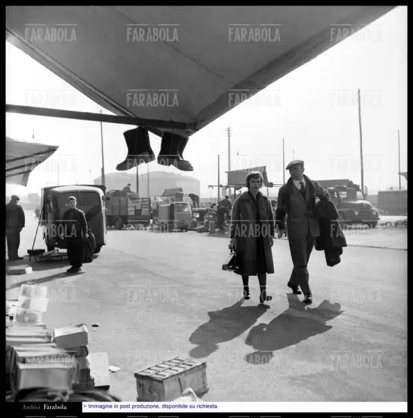 Franca Valeri e Giovanni Testori, Milano, 1960 - Farabola Immagine digitale