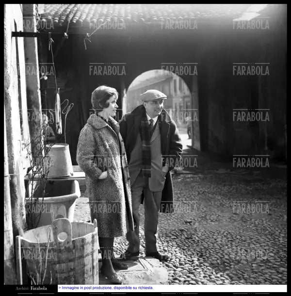 Franca Valeri e Giovanni Testori, Milano, 1960 - Farabola Immagine digitale