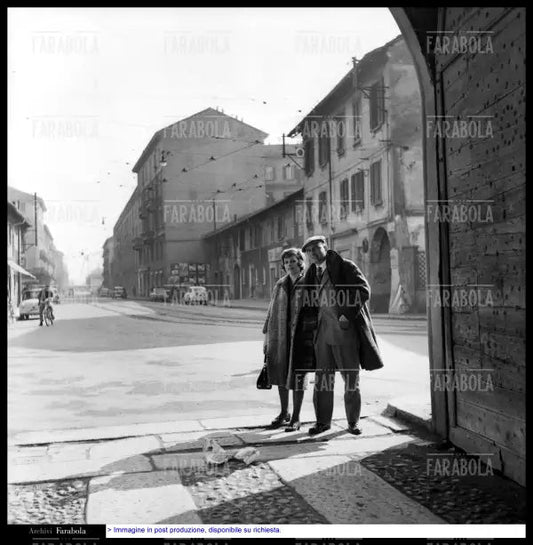Franca Valeri e Giovanni Testori, Milano, 1960 - Farabola Immagine digitale
