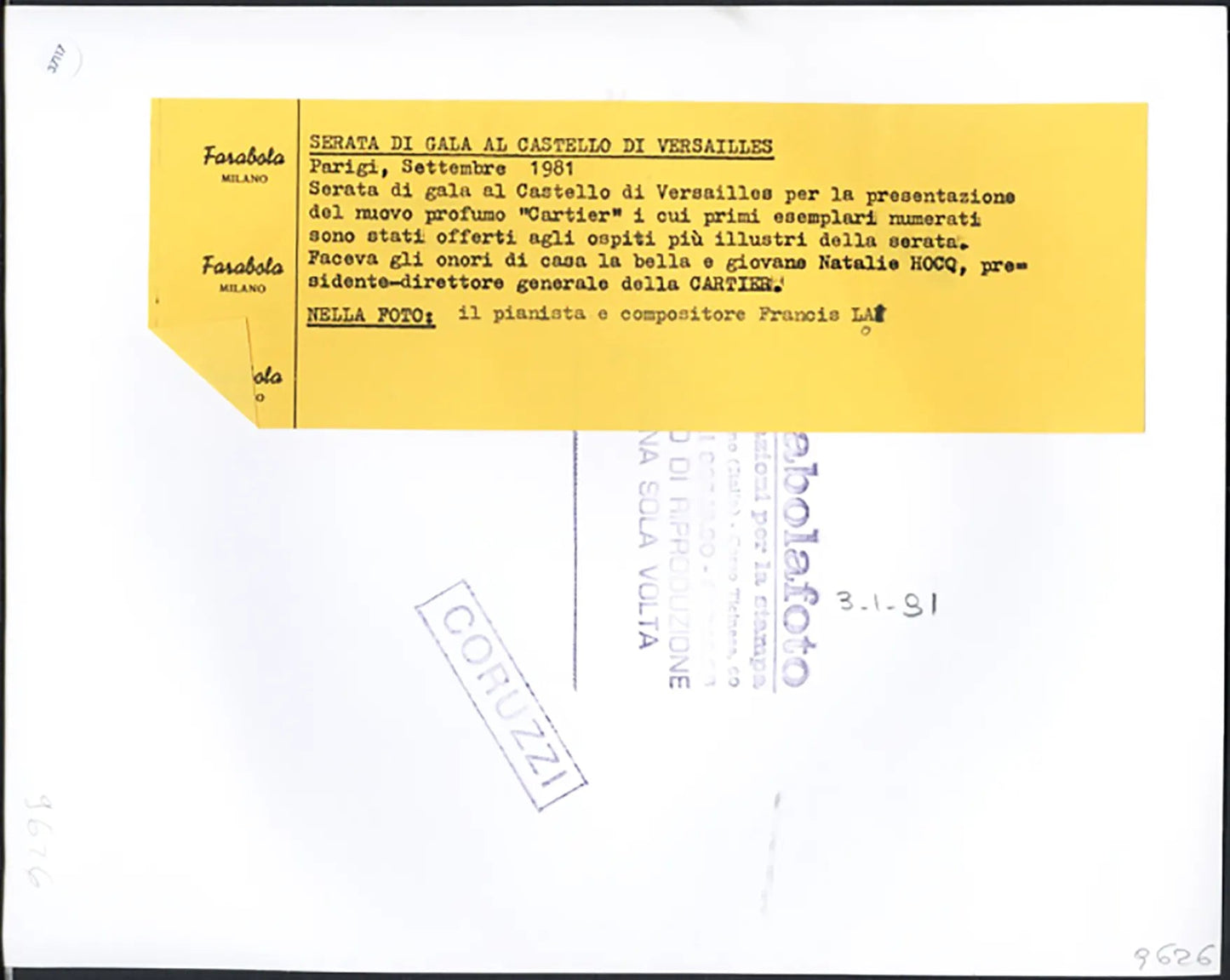 Francis Lai compositore francese 1981 Ft 37117 - Stampa 21x27 cm - Farabola Stampa ai sali d'argento
