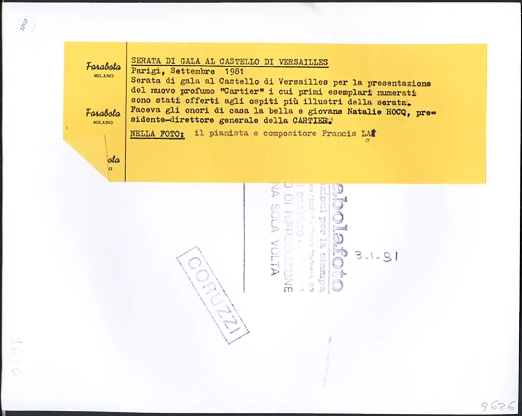 Francis Lai compositore francese 1981 Ft 37117 - Stampa 21x27 cm - Farabola Stampa ai sali d'argento