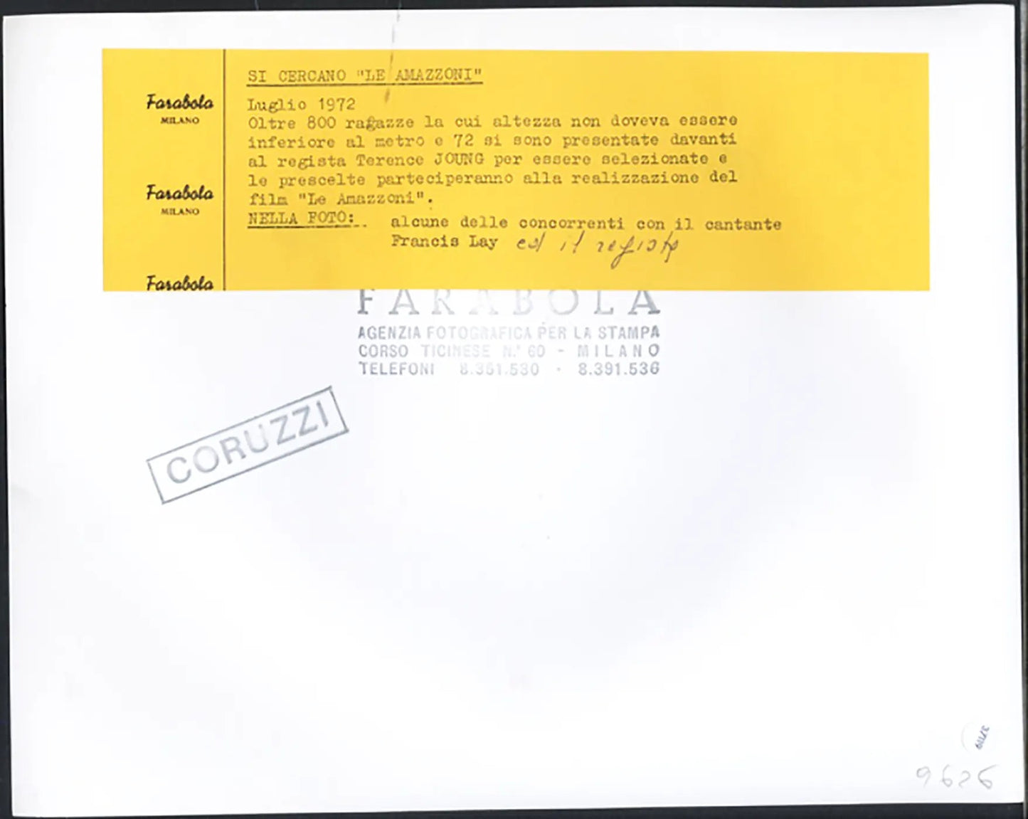 Francis Lai e Terence Young 1972 Ft 37119 - Stampa 21x27 cm - Farabola Stampa ai sali d'argento