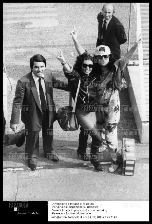 Franco Catullè, Renato Zero e Loredana Berté, anni 80 - Farabola Immagine digitale