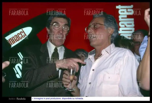 Franco Cerri ed Enzo Jannacci all'inaugurazione del locale Il Bolgia Umana, 1994 - Farabola Immagine digitale