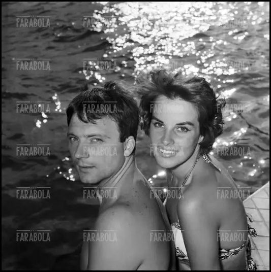 Franco Interlenghi e Antonella Lualdi, Festival di Venezia, 1958 - Farabola Immagine digitale