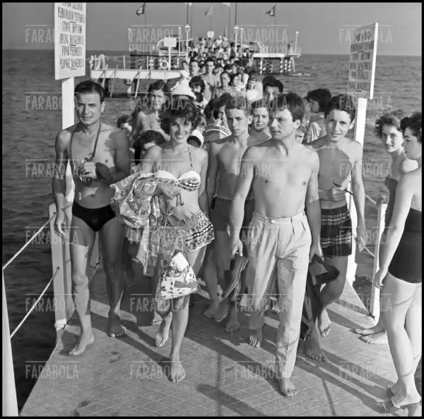 Franco Interlenghi e Antonella Lualdi, Festival di Venezia, 1958 - Farabola Immagine digitale