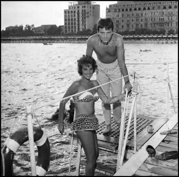 Franco Interlenghi e Antonella Lualdi, Festival di Venezia, 1958 - Farabola Immagine digitale