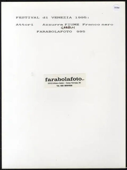 Franco Nero Festival di Venezia 1995 Ft 35789 - Stampa 24x18 cm - Farabola Stampa ai sali d'argento