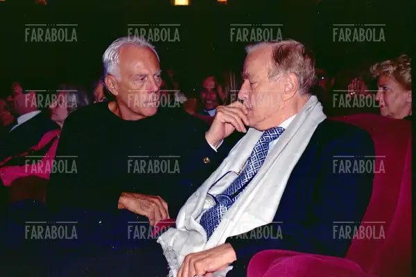 Franco Zeffirelli e Giorgio Armani, Milano, 2002 - Farabola Immagine digitale