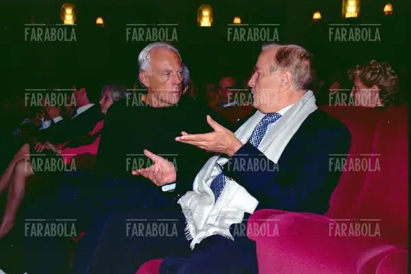 Franco Zeffirelli e Giorgio Armani, Milano, 2002 - Farabola Immagine digitale