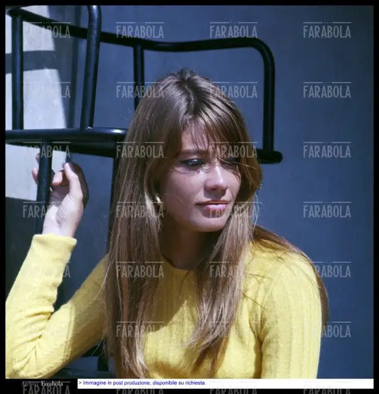 Françoise Hardy sul set del film Grand Prix, Monza, 1966 - Farabola Immagine digitale
