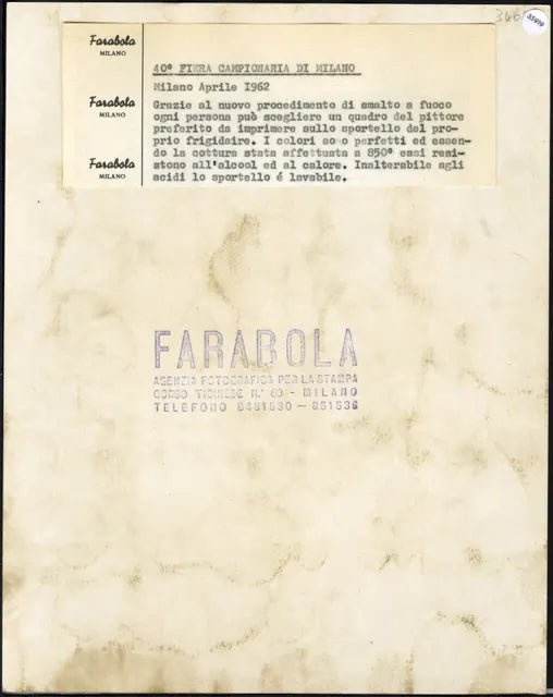 Frigorifero con sportello dipinto 1962 Ft 35919 - Stampa 21x27 cm - Farabola Stampa ai sali d'argento