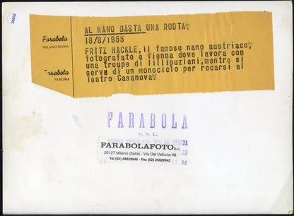 Fritz Hackle in monociclo a Vienna 1956 Ft 36012 - Stampa 21x15 cm - Farabola Stampa ai sali d'argento