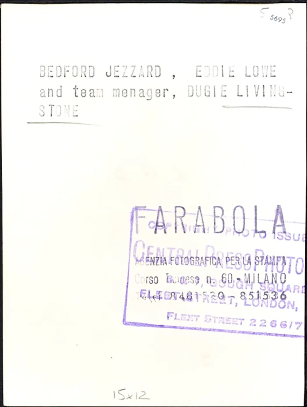 Fulham Jezzard, Lowe e Livingstone anni 50 Ft 5695 - Stampa 15x12 cm - Farabola Stampa ai sali d'argento