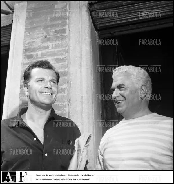 Gabriele Ferzetti e Gino Cervi, Festival di Venezia, 1960 - Farabola Immagine digitale