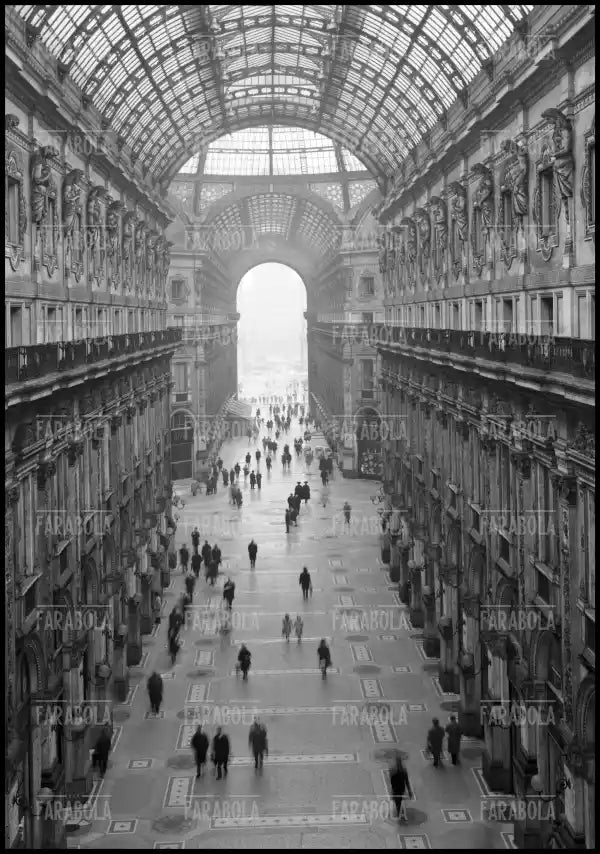 Galleria Vittorio Emanuele II, Milano, 1966 - Farabola Immagine digitale