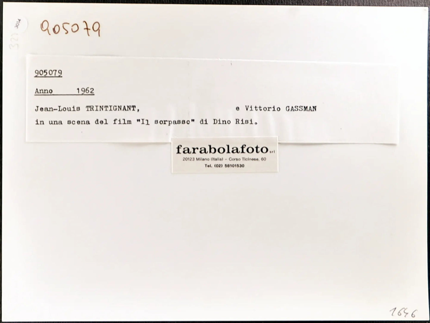 Gassman e Trintignant Film Il Sorpasso Ft 3014 - Stampa 24x18 cm - Farabola Stampa ai sali d'argento