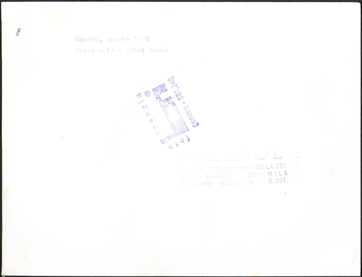 Genova Primo sole 1972 Ft 5148 - Stampa 24x18 cm - Farabola Stampa ai sali d'argento