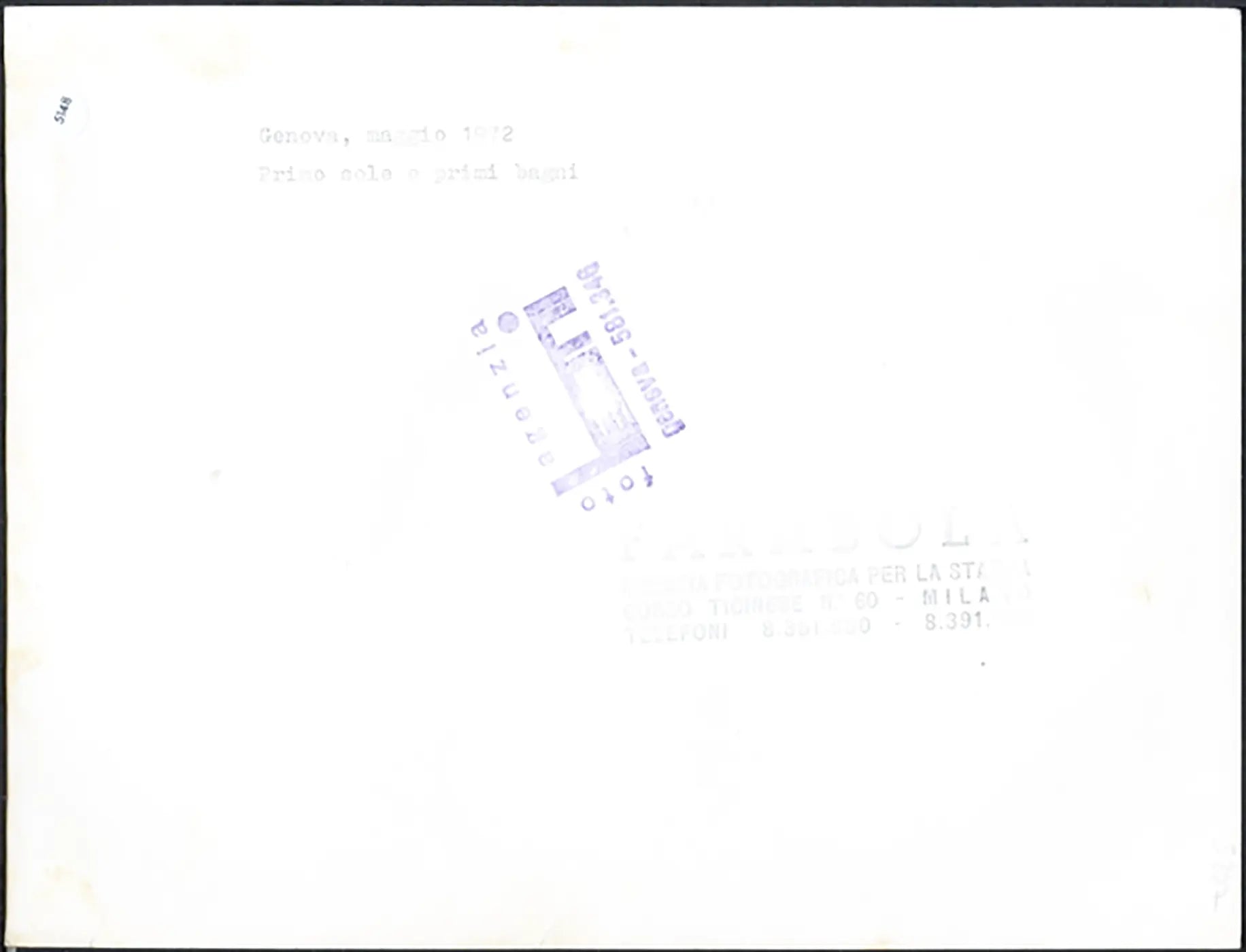 Genova Primo sole 1972 Ft 5148 - Stampa 24x18 cm - Farabola Stampa ai sali d'argento