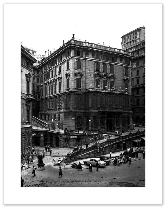 Genova, via Martin Piaggio 1956 - Farabola Fotografia