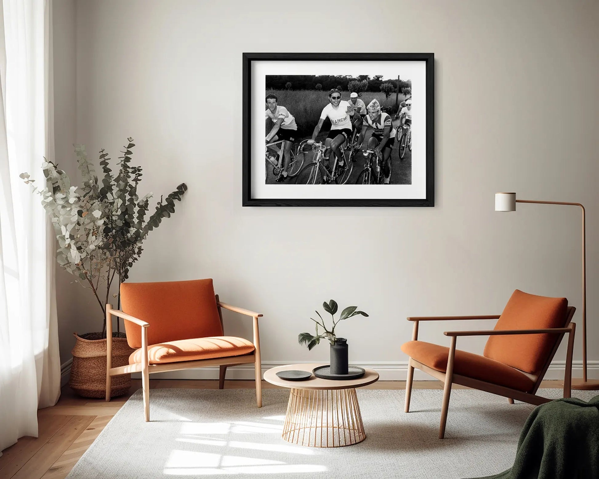 Giacchero, Coppi e Pettinati, Giro d'Italia 1952 - Farabola Fotografia