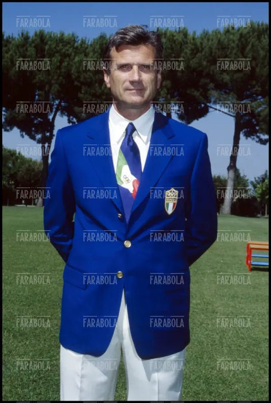 Giacinto Facchetti al raduno della nazionale olimpica di calcio, Roma, 1996 - Farabola Immagine digitale
