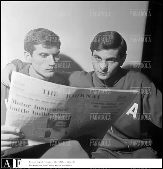 Giacinto Facchetti e Giacomo Bulgarelli, Mondiali di calcio in Inghilterra, 1966 - Farabola Immagine digitale