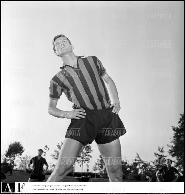 Giacinto Facchetti in ritiro con la nazionale, Milanello, 1966 - Farabola Immagine digitale