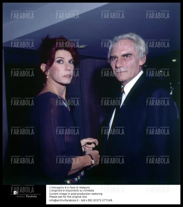 Gian Maria Volontè e Angelica Ippolito, Festival di Venezia, 1991 - Farabola Immagine digitale