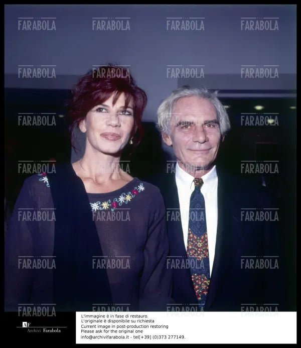 Gian Maria Volontè e Angelica Ippolito, Festival di Venezia, 1991 - Farabola Immagine digitale