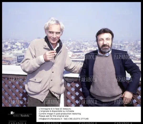 Gian Maria Volontè e Gianni Amelio, 1990 - Farabola Immagine digitale