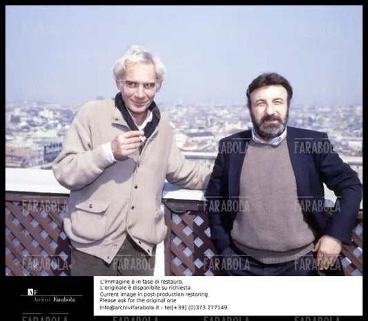 Gian Maria Volontè e Gianni Amelio, 1990 - Farabola Immagine digitale