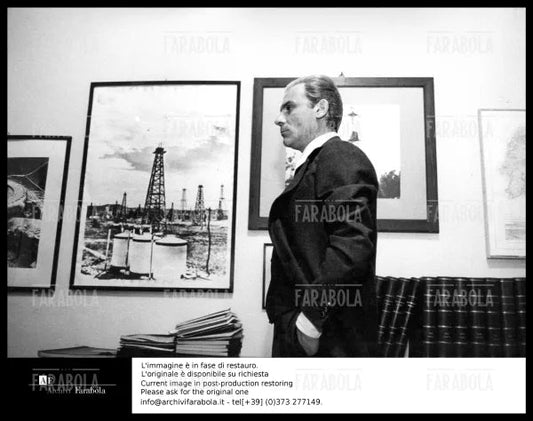 Gian Maria Volonté in una scena del film Il caso Mattei, 1972 - Farabola Immagine digitale