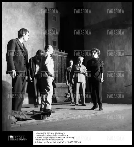 Gian Maria Volonté, Tino Carraro e Valentina Cortese, La Congiura, 1960 - Farabola Immagine digitale