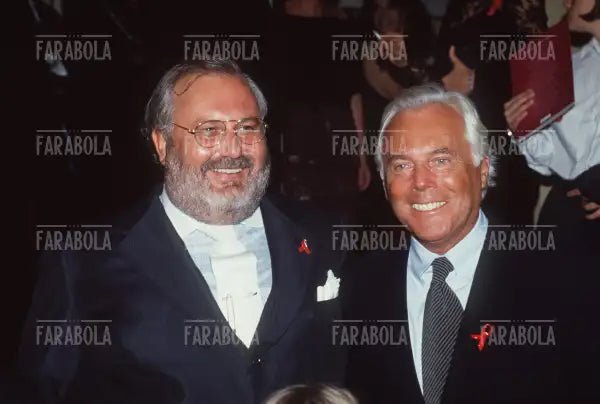 Gianfranco Ferrè e Giorgio Armani, Milano, 1994 - Farabola Immagine digitale