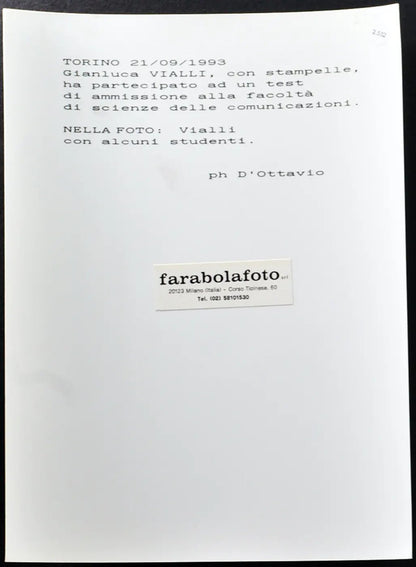 Gianluca Vialli 1993 Ft 2552 - Stampa 24x18 cm - Farabola Stampa ai sali d'argento