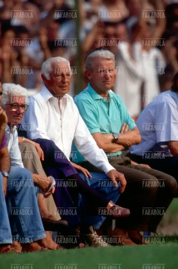 Gianni Agnelli e Giovanni Trapattoni, 1991 - Farabola Immagine digitale