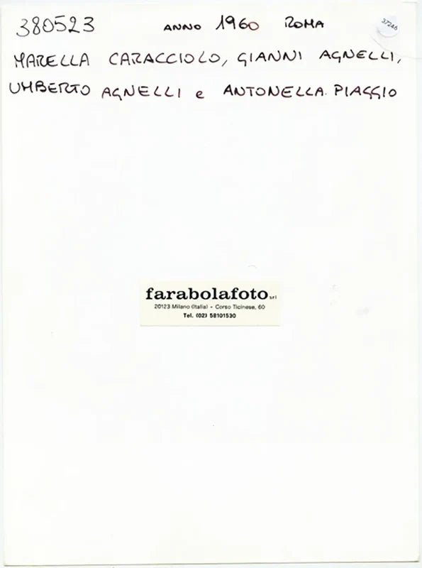 Gianni e Umbergo Agnelli 1960 Ft 37246 - Stampa 24x18 cm - Farabola Stampa ai sali d'argento