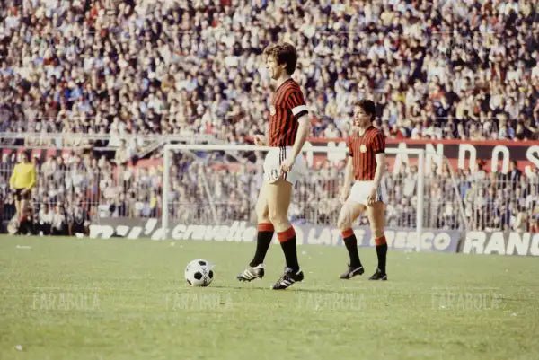 Gianni Rivera e Fabio Capello, Milan, anni 70 - Farabola Immagine digitale