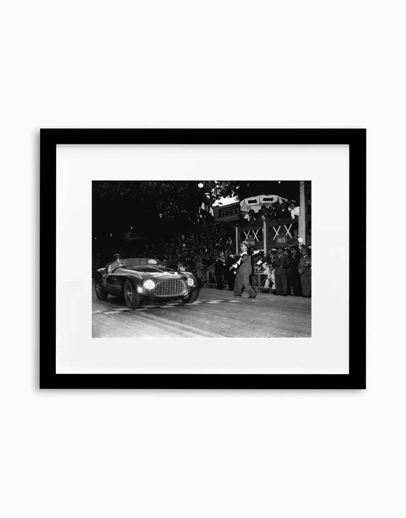 Giannino Marzotto su Ferrari, Mille Miglia 1953 - Farabola WhiteWall App Product
