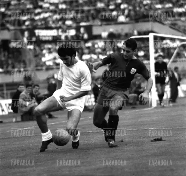Gigi Meroni in azione, Torino - Cagliari, 1965 - Farabola Immagine digitale