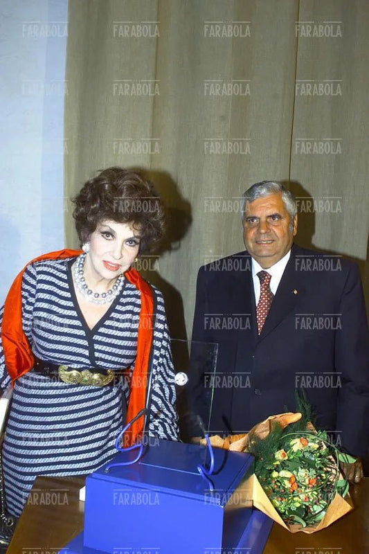 Gina Lollobrigida e Alfonso Gagliano, 2001 - Farabola Immagine digitale