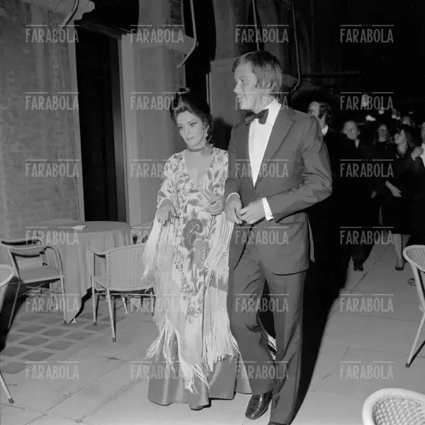Gina Lollobrigida e Berthil Holsson, Festival di Venezia, 1972 - Farabola Immagine digitale