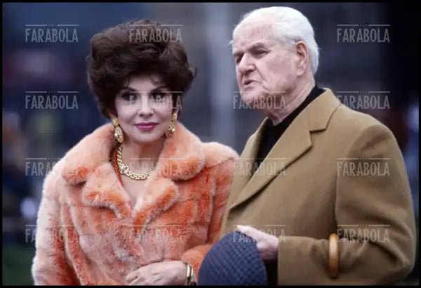 Gina Lollobrigida e Jean Delannoy, Parigi, 1993 - Farabola Immagine digitale