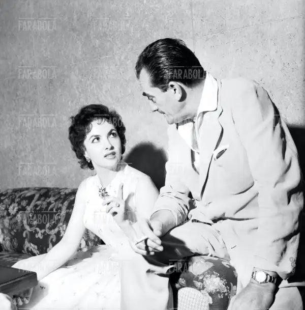 Gina Lollobrigida e Luchino Visconti, Festival di Venezia, 1956 - Farabola Immagine digitale