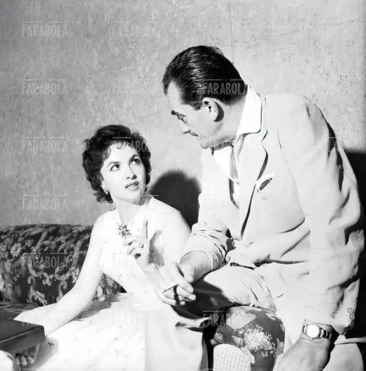 Gina Lollobrigida e Luchino Visconti, Festival di Venezia, 1956 - Farabola Immagine digitale