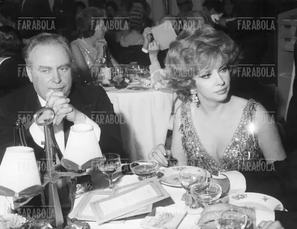 Gina Lollobrigida e Turi Vasile, Saint Vincent, 1968 - Farabola Immagine digitale