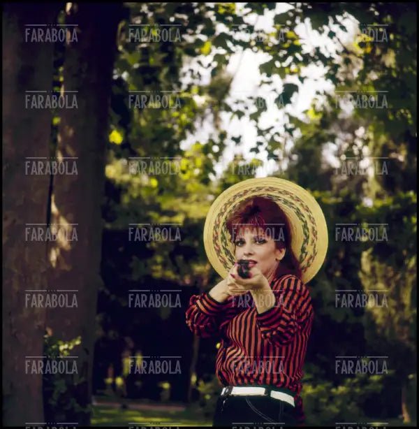 Gina Lollobrigida nel parco della sua villa, Roma, 1967 - Farabola Immagine digitale