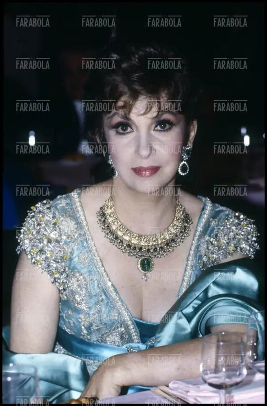 Gina Lollobrigida, premio Una vita per il cinema, Roma, 1987 - Farabola Immagine digitale