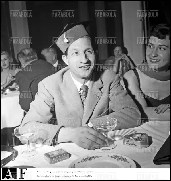 Gino Bartali alla premiazione Maspes, 1956 - Farabola Immagine digitale